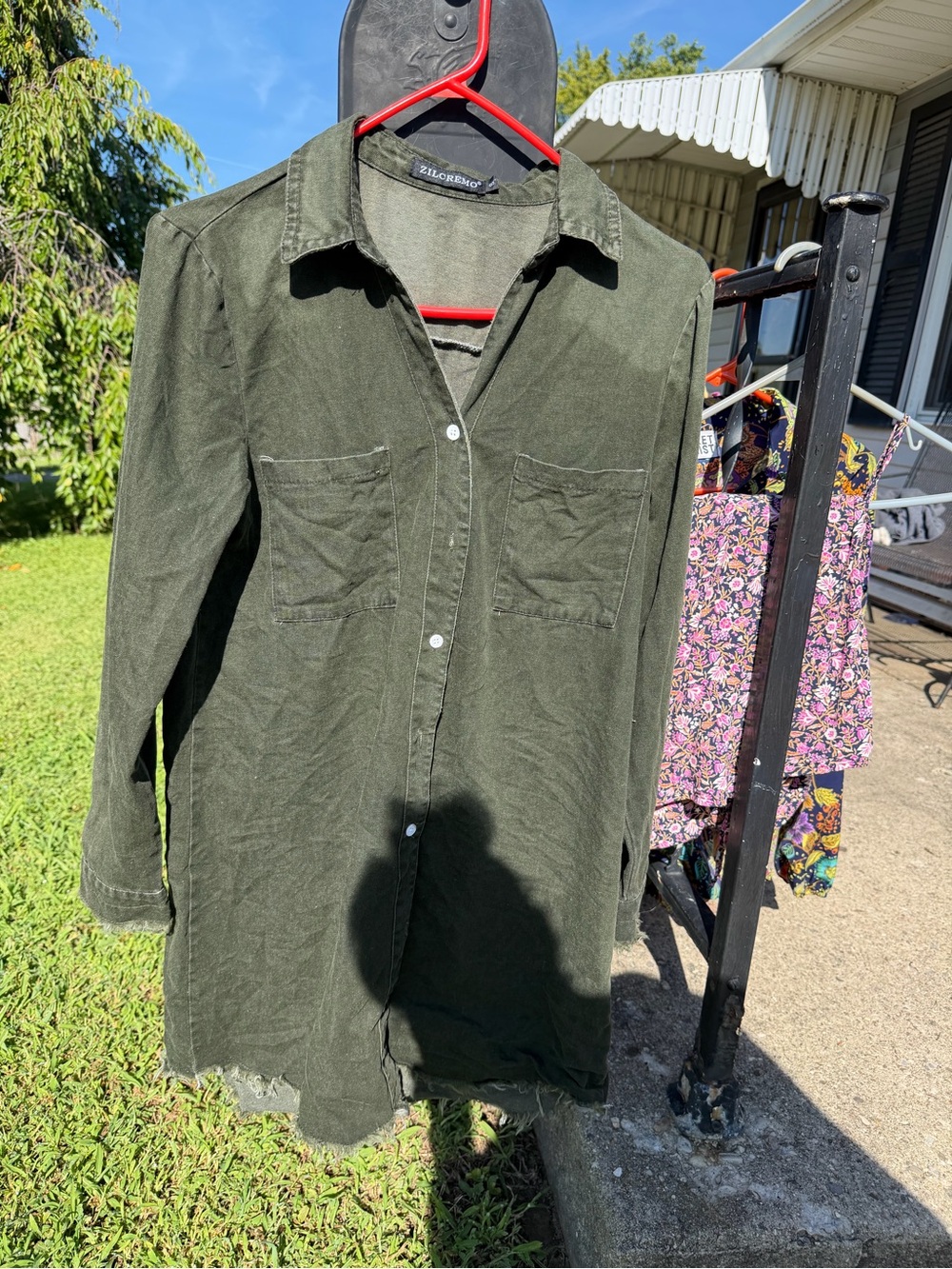 Amazon Olive Green Mini Dress